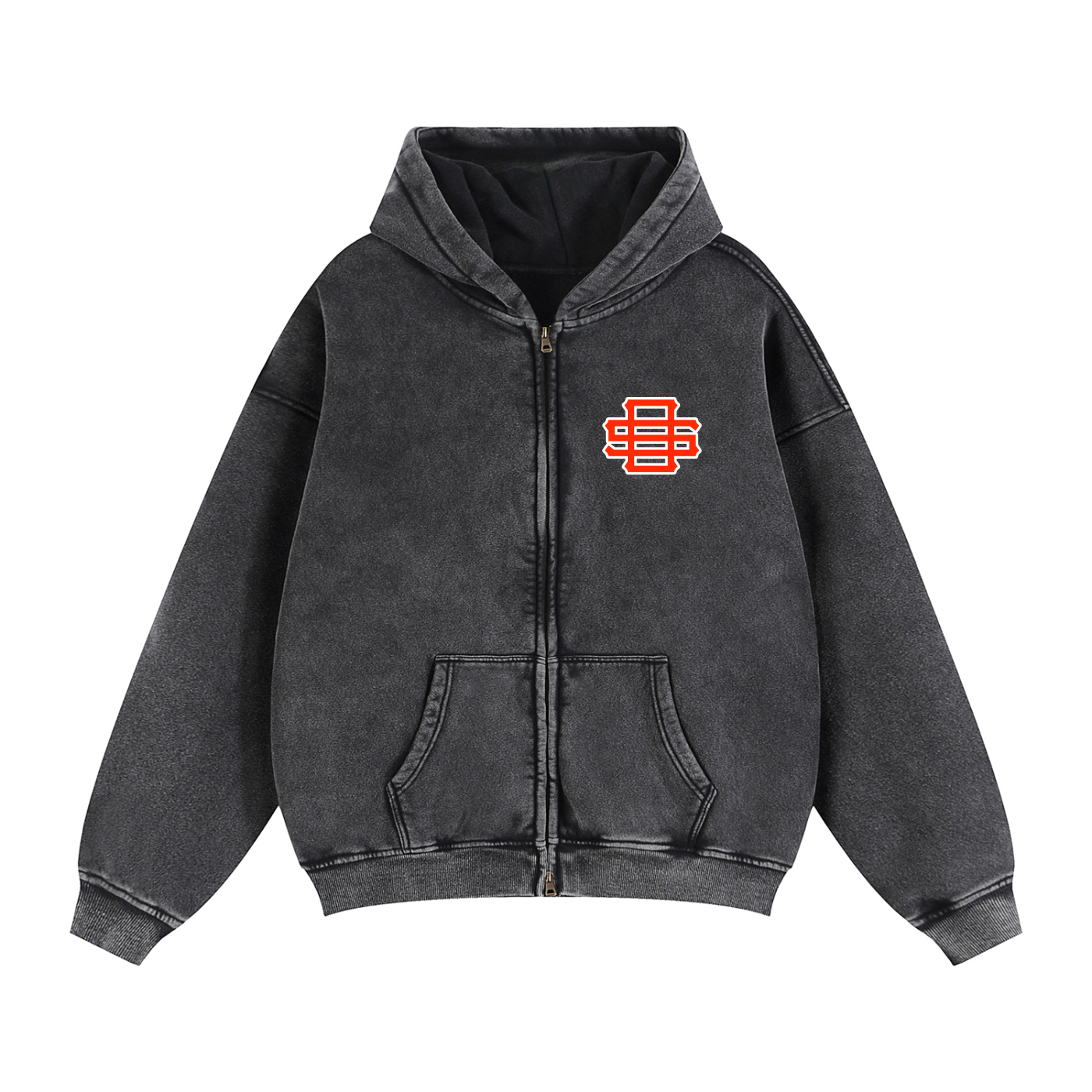 Double Zip Monogram Hoodie