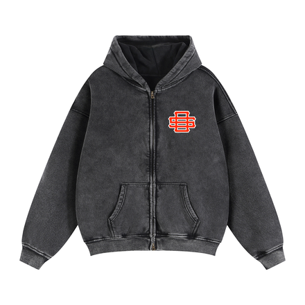 Double Zip Monogram Hoodie